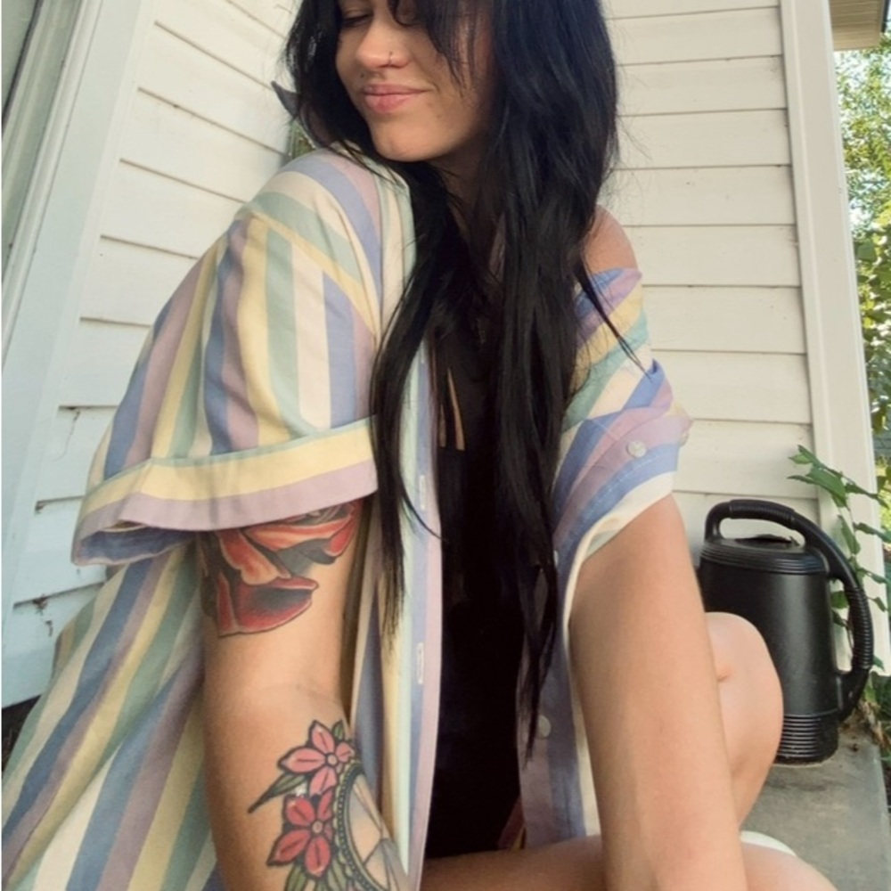 Universal Thread Multicolor Striped Shirt - Picture 2 of 7